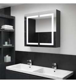 Armoire de salle de bain à miroir LED 80x12,2x68 cm