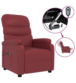 Fauteuil de massage électrique Rouge bordeaux Similicuir