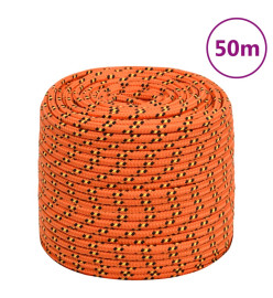 Corde de bateau Orange 6 mm 50 m Polypropylène