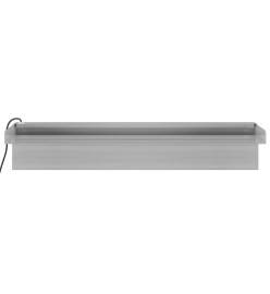 Déversoir pour cascade avec LED RVB Inox 45 cm