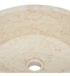 Lavabo Crème Ø40x15 cm Marbre