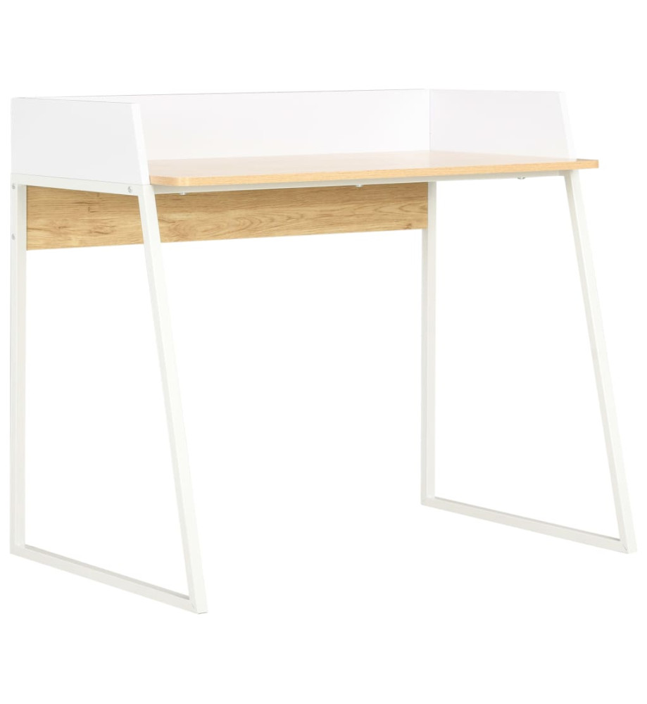 Bureau Blanc et chêne 90 x 60 x 88 cm