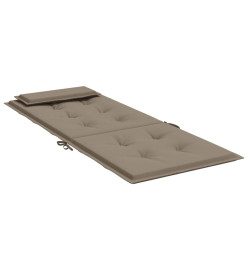 Coussins de chaise à dossier haut lot de 6 taupe tissu oxford