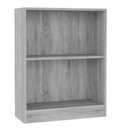 Bibliothèque Sonoma gris 60x24x74,5 cm Bois d'ingénierie