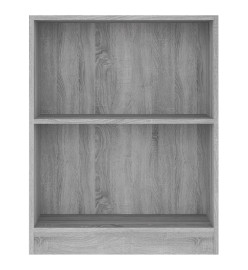 Bibliothèque Sonoma gris 60x24x74,5 cm Bois d'ingénierie