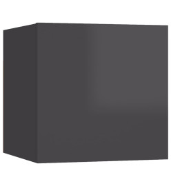 Meubles TV muraux 2 pcs Gris brillant 30,5x30x30 cm