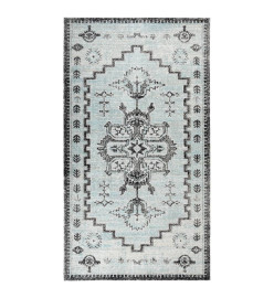 Tapis à tissage plat d'extérieur 115x170 cm Vert et gris