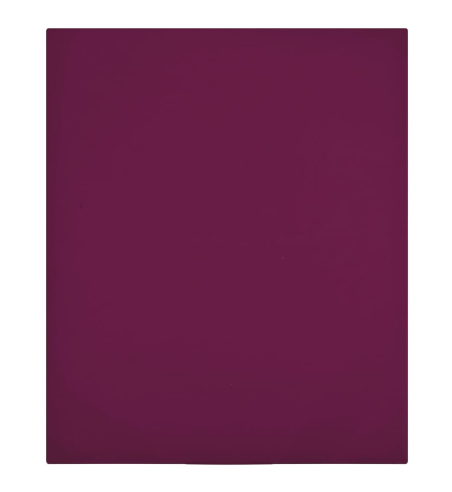 Draps-housses Jersey 2 pcs Bordeaux 90x200 cm Coton