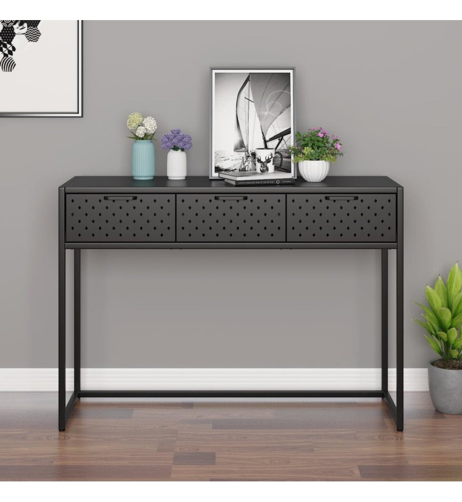 Table console Anthracite 106x35x75 cm Acier