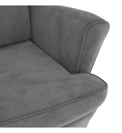 Fauteuil gris clair velours