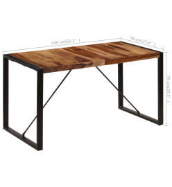 Table de salle à manger 140x70x75 cm Bois de Sesham massif