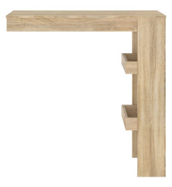 Table bar murale Chêne Sonoma 102x45x103,5 cm Bois d'ingénierie