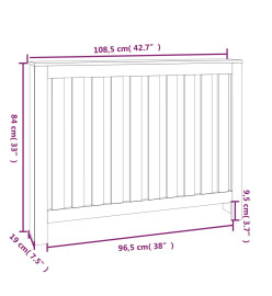 Cache-radiateur 108,5x19x84 cm Bois massif de pin