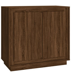 Buffet chêne marron 80x34x75 cm bois d'ingénierie