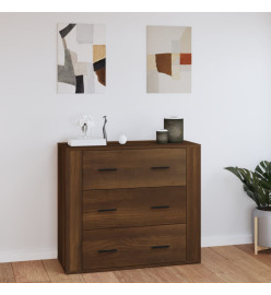 Buffet Chêne marron 80x33x70 cm Bois d'ingénierie