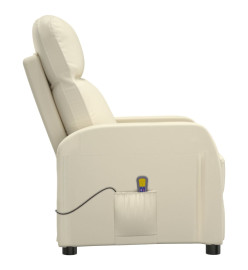 Fauteuil de massage blanc crème similicuir