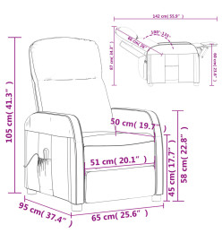 Fauteuil de massage blanc crème similicuir