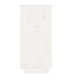 Buffet Blanc 60x34x75 cm Bois massif de pin