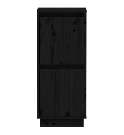 Buffet Noir 31,5x34x75 cm Bois massif de pin