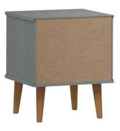 Table de chevet MOLDE Gris 40x35x48 cm Bois de pin massif