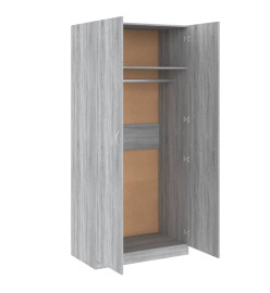 Garde-robe Sonoma gris 90x52x200 cm Bois d'ingénierie