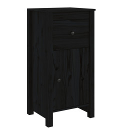 Buffet Noir 40x35x80 cm Bois massif de pin