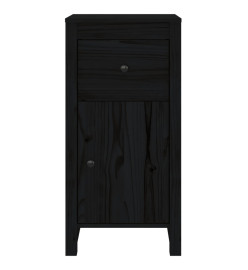 Buffet Noir 40x35x80 cm Bois massif de pin