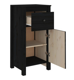 Buffet Noir 40x35x80 cm Bois massif de pin