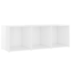 Meuble TV Blanc brillant 107x35x37 cm Aggloméré