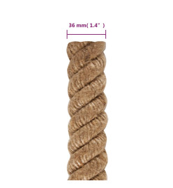 Corde de jute 25 m de long 36 mm d'épaisseur