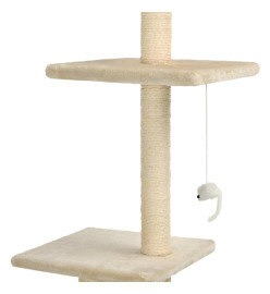 Arbre à chat avec griffoirs en sisal 260 cm Beige