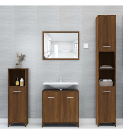 Armoire de bain Chêne marron 30x30x95 cm Bois d'ingénierie