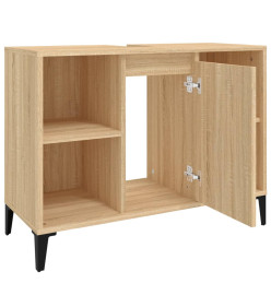 Meuble d'évier chêne sonoma 80x33x60 cm bois d'ingénierie