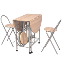 Ensemble de salle à manger pliable 5 pièces MDF