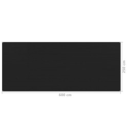 Tapis de tente 250x600 cm Noir