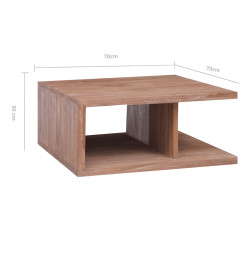 Table basse 70x70x30 cm Bois de teck massif