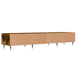 Meuble TV chêne fumé 150x36x30 cm bois d'ingénierie