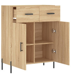 Buffet chêne sonoma 69,5x34x90 cm bois d'ingénierie