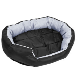 Coussin réversible lavable pour chien Gris et noir 85x70x20 cm