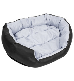 Coussin réversible lavable pour chien Gris et noir 85x70x20 cm