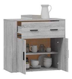 Buffet Sonoma gris 80x33x70 cm Bois d'ingénierie