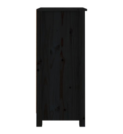 Buffets 2 pcs Noir 40x35x80 cm Bois massif de pin