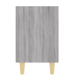 Table de chevet avec pieds en bois Sonoma gris 40x30x50 cm