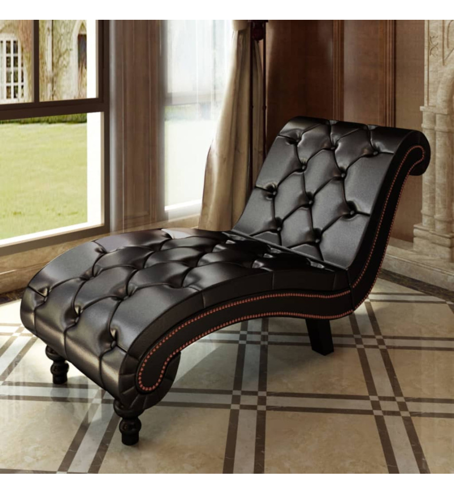 Chaise longue Marron Similicuir