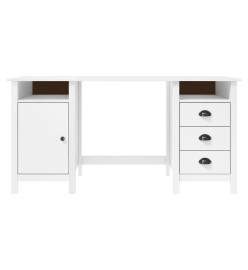 Bureau Hill Blanc 150x50x74 cm Bois de pin solide