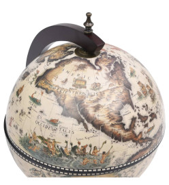 Support de vin globe de dessus de table Bois d'eucalyptus Blanc