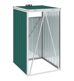 Abri de poubelle Vert 72x81x121 cm Acier