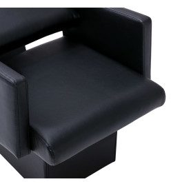 Chaise de salon avec lavabo Noir 129x59x82 cm Similicuir