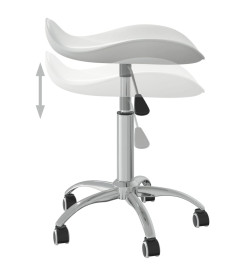 Tabouret de salon et spa Blanc Similicuir