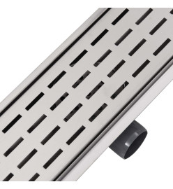 Drain de douche linéaire 630 x 140 mm Acier inoxydable